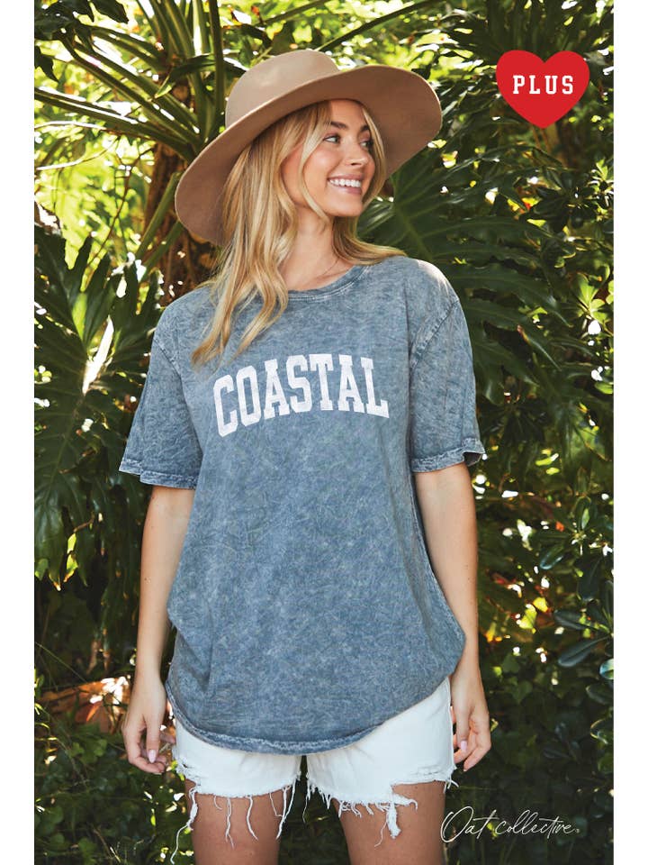 OAT COLLECTIVE - Wholesale Screen printed t-shirt – Women′s - COASTAL Plus Mineral Graphic Top1