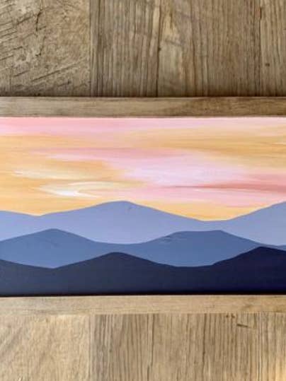 7 x 12 inch Sunset Mountain Mini for wholesale by 704 North Design co
