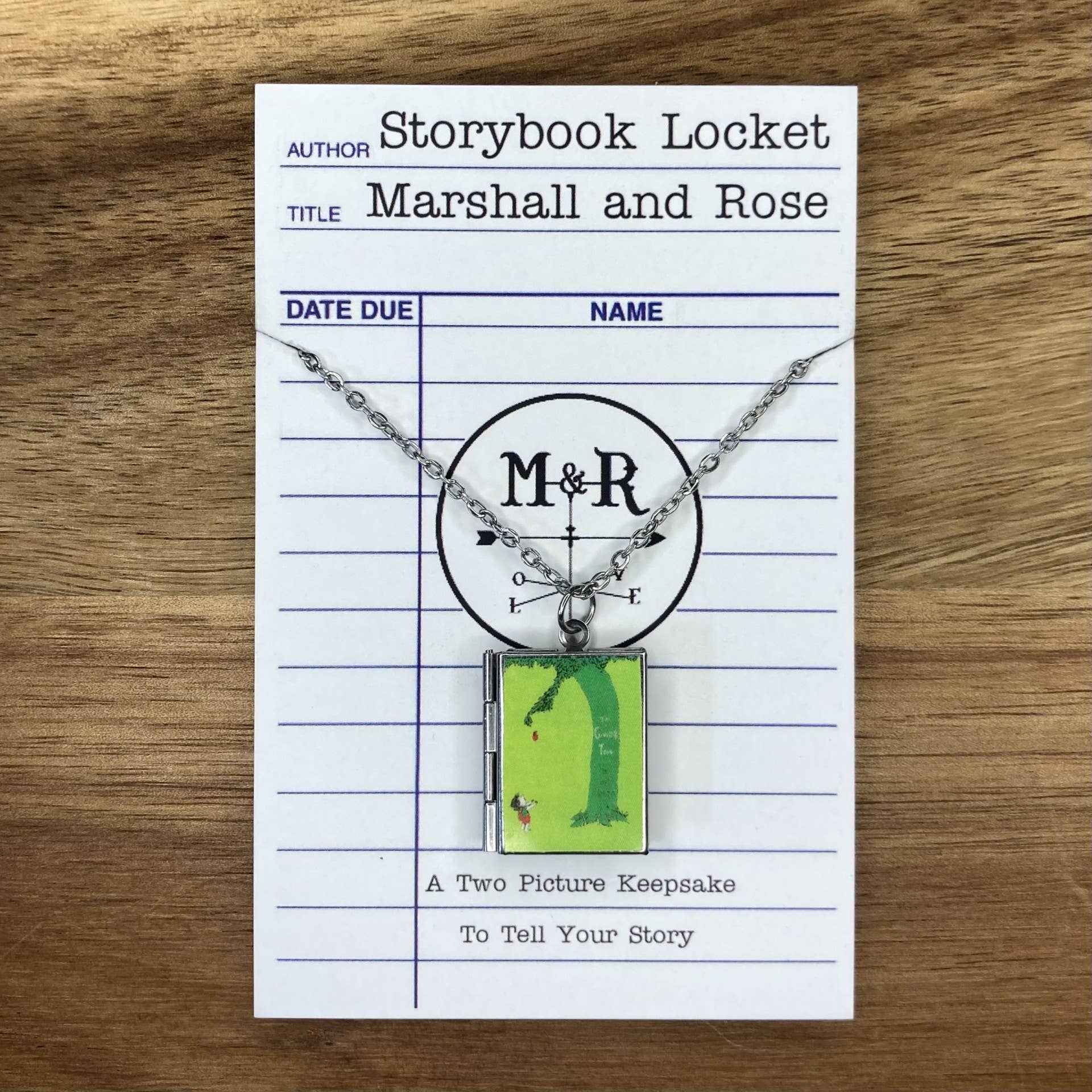Marshall and Rose - Wholesale Locket Necklace - Book Locket The Giving Tree