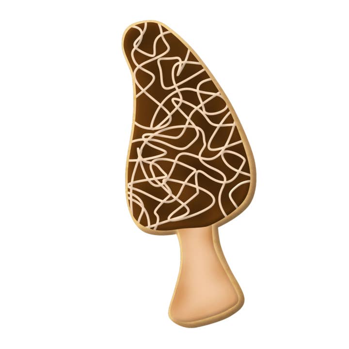 CookieCutter.com - Wholesale Cookie Cutter - Morel Mushroom Cookie Cutter 4" B0994
