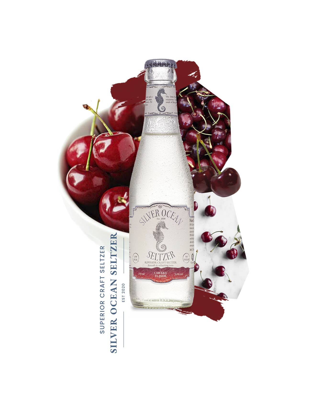 Silver Ocean Seltzer - Vendita all'ingrosso Mix/sciroppo per cocktail - Aroma di ciliegia - Silver Ocean Seltzer