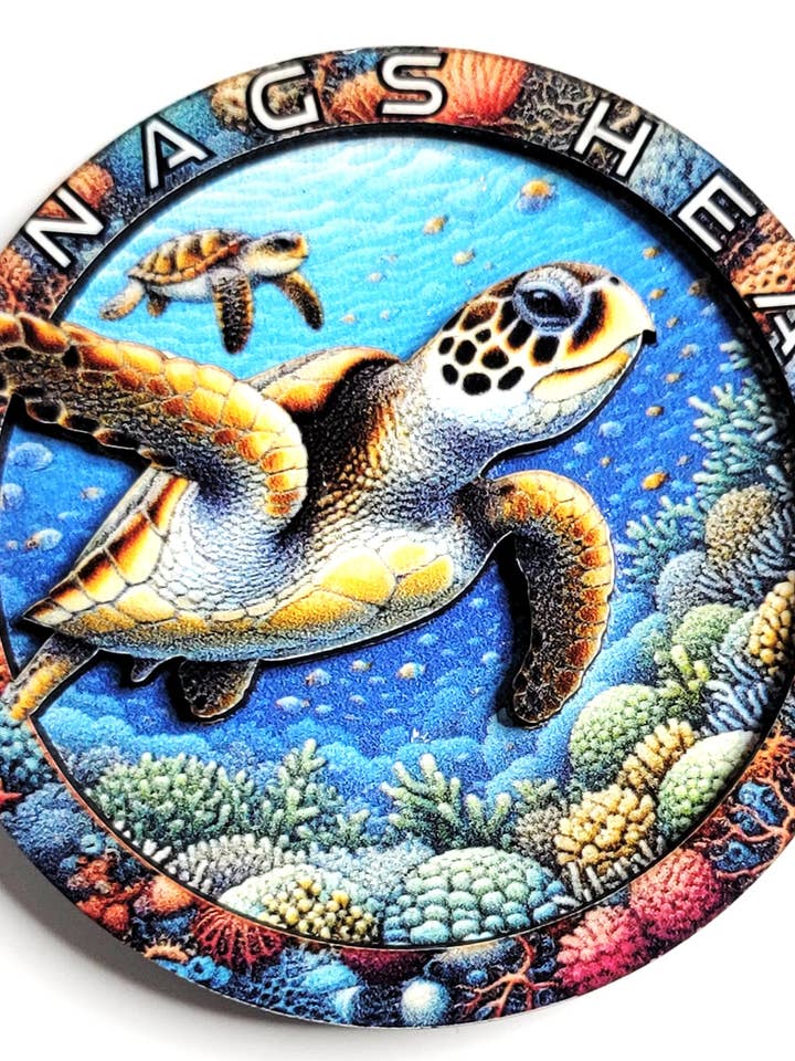 Havssköldpadda Trä 3D Magnet för wholesale av Pampeana
