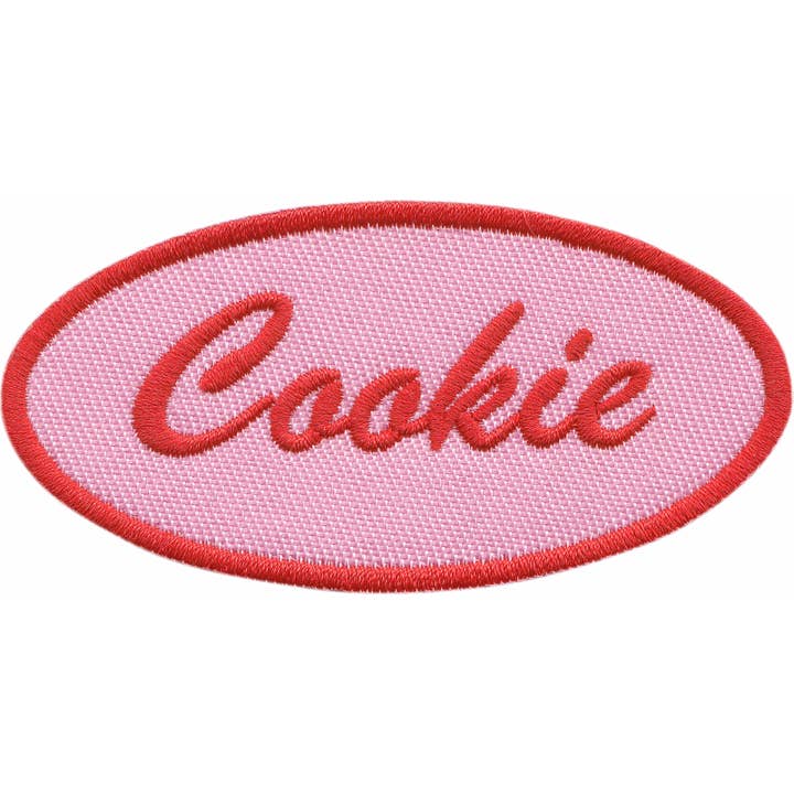 Square Deal Recordings & Supplies - Wholesale Patch - Patch - Diner Name Tag - "Cookie" - Pink Retro Style