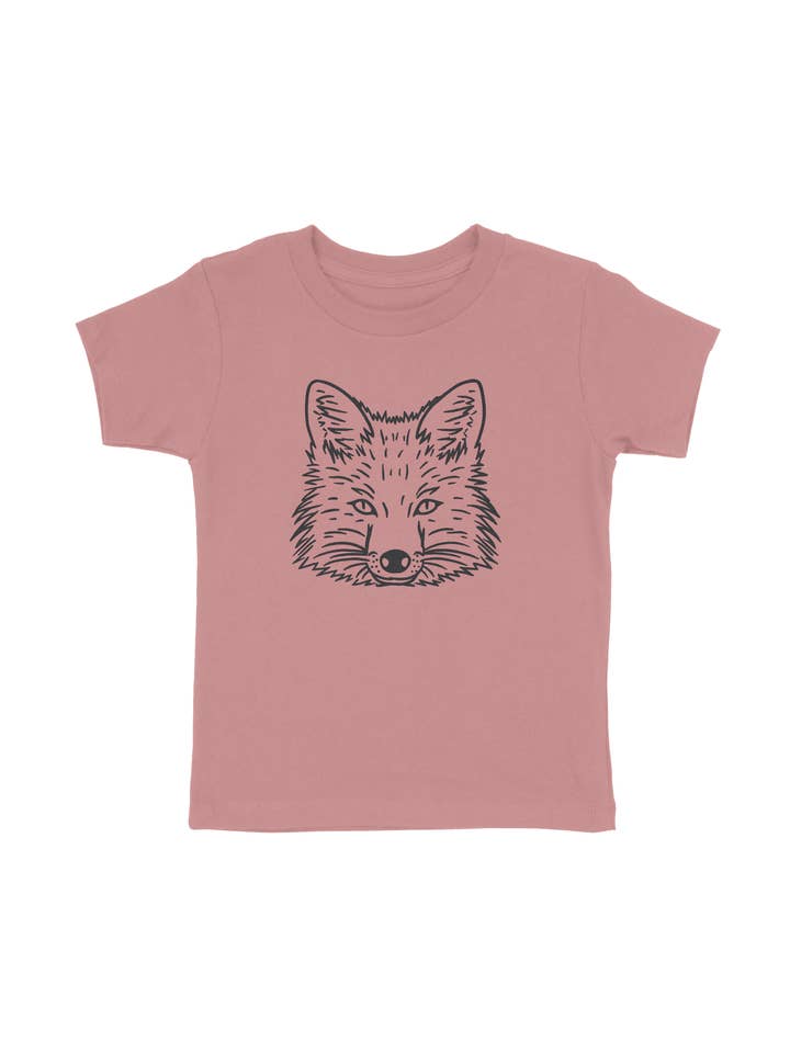 Fox Face Toddler Shirt for wholesale by Buffalo Mountain Print + Supply