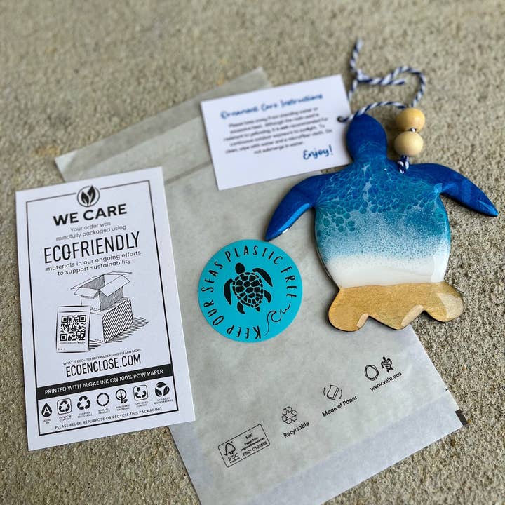 NMinnick Designs - Wholesale Ornament - Sea Turtle Ocean Resin Ornament6