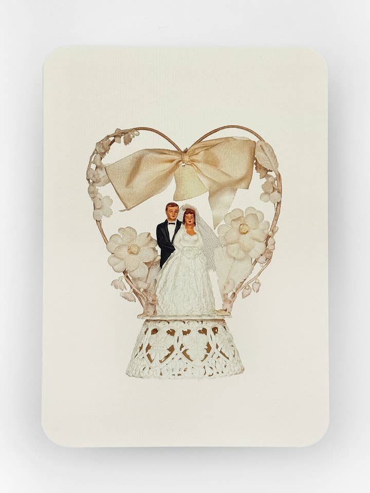 Wedding Cake Topper No.4 Greeting Card | Engagement for wholesale by Canonbury Press