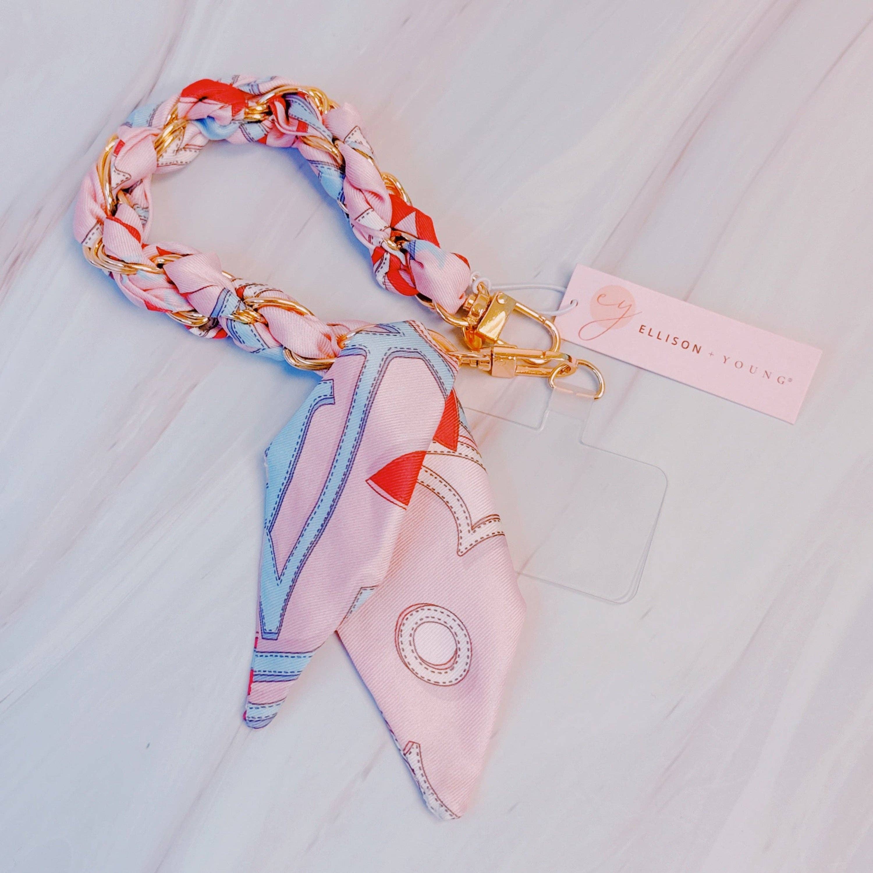 Ellison+Young – wholesale Phonecase strap – Braided Scarf Chain Phone Lanyard6