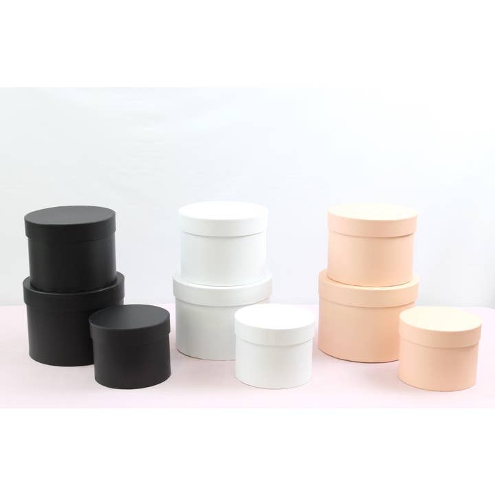Elegant Design Supply - Wholesale Gift Box - Classic Round Flower Hat Box with Liner Included
