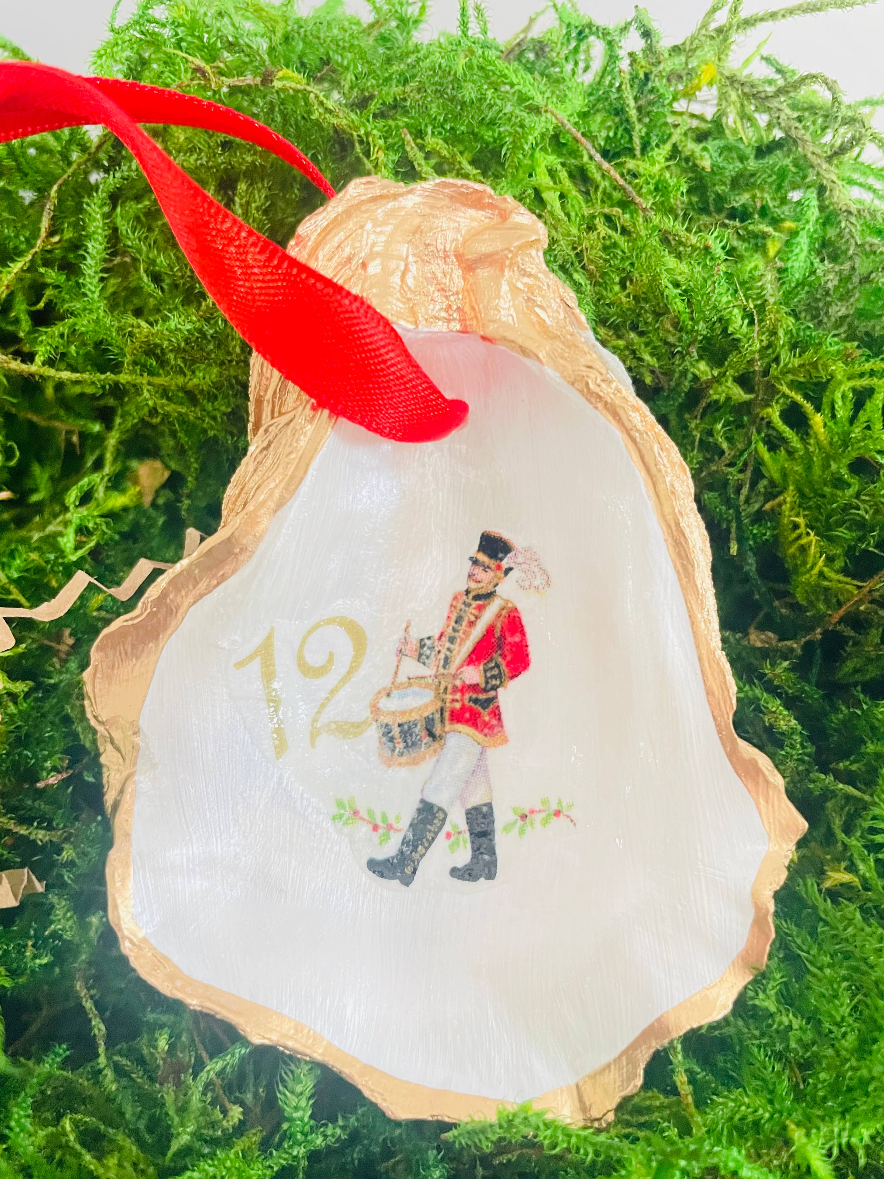 Shells by Shea - Wholesale Ornament - Oyster Shell Ornament Set,12 Days of Christmas Ornaments9