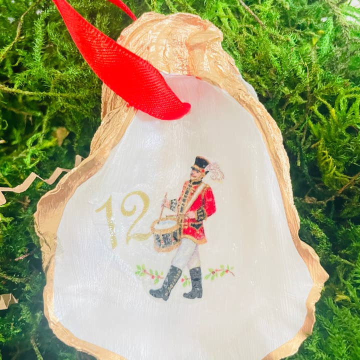 Shells by Shea - Wholesale Ornament - Oyster Shell Ornament Set,12 Days of Christmas Ornaments9