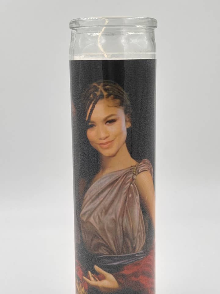 Zendaya Prayer Candle for wholesale by Rustbelt Cooperative