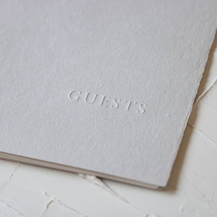 Oblation Papers & Press - Wholesale Guest Book - Stone Handmade Paper Stitched Guestbook1