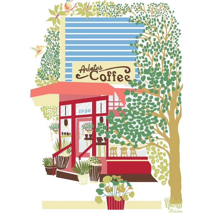 Anja Jane - Wholesale Art print - Arbutus Coffee Art Print1