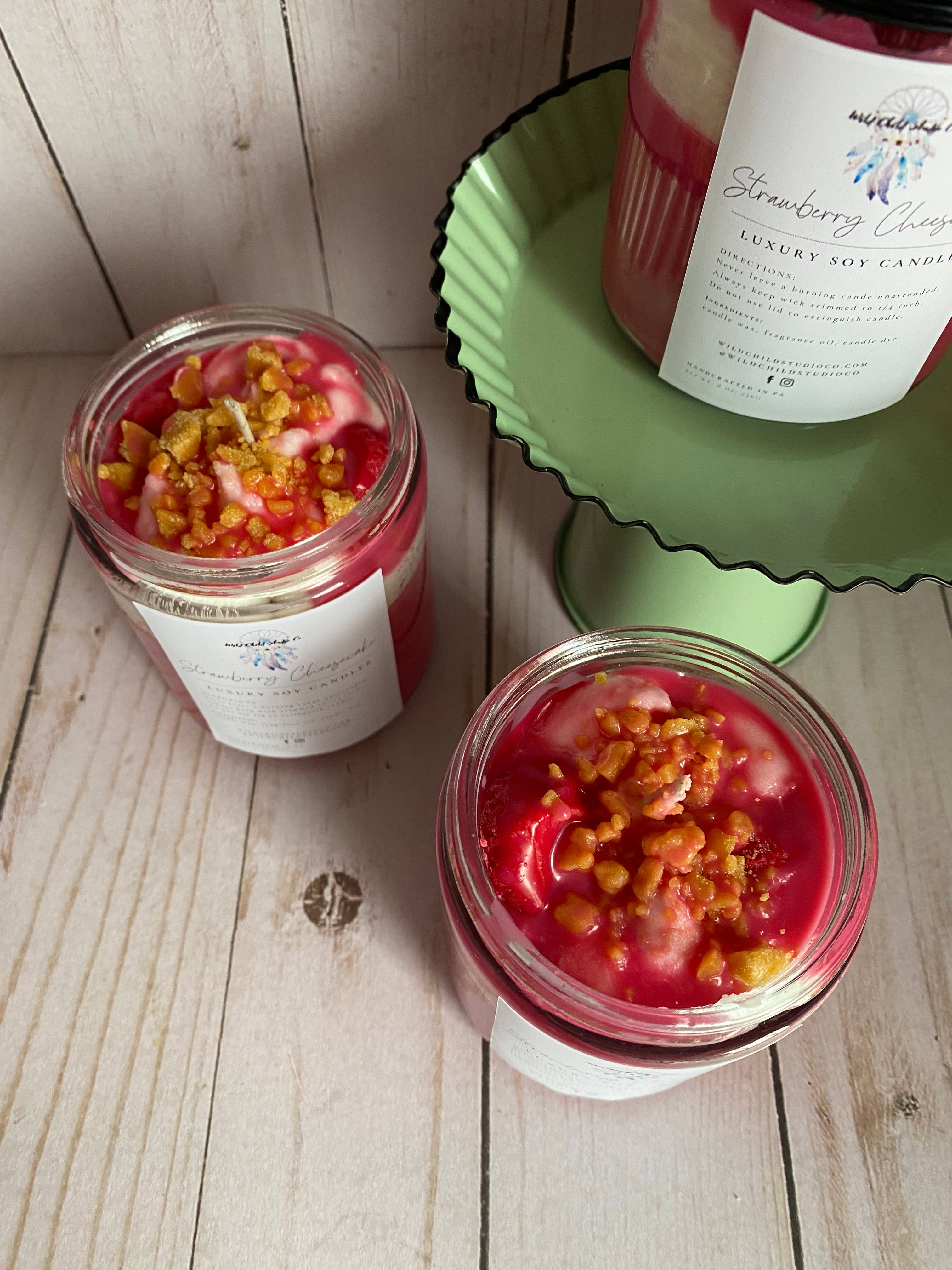 Wild Child Studio Co - Wholesale Jar/filled candle - Strawberry Cheesecake Candle2