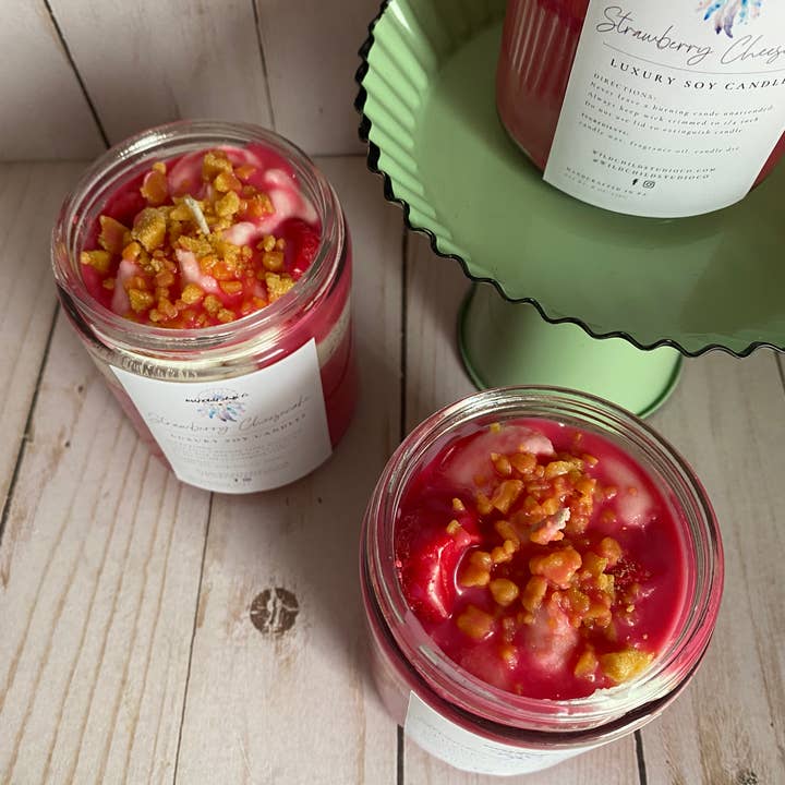 Wild Child Studio Co - Wholesale Jar/Filled Candle - Strawberry Cheesecake Candle2