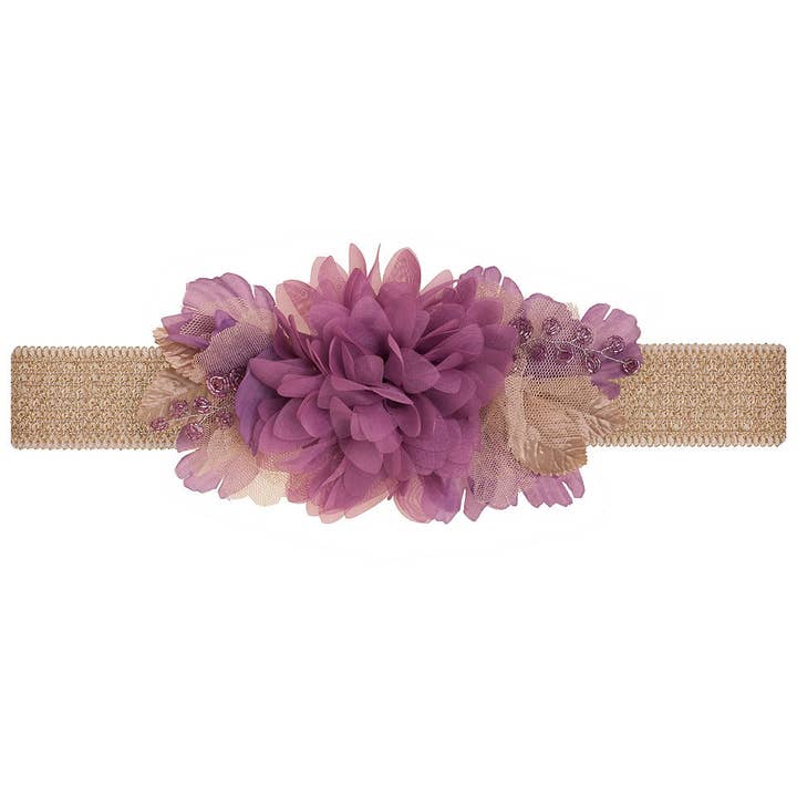 Mysore Mauve Flowers Belt. for wholesale by Flormoda