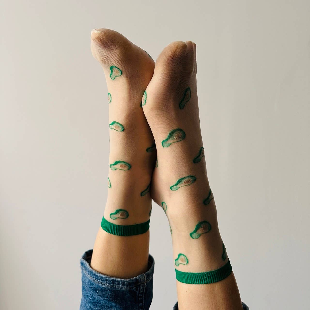 sockette - Wholesale Socks - Women's - Clémence - Women's novelty socks with fruit - AVOCADOS4