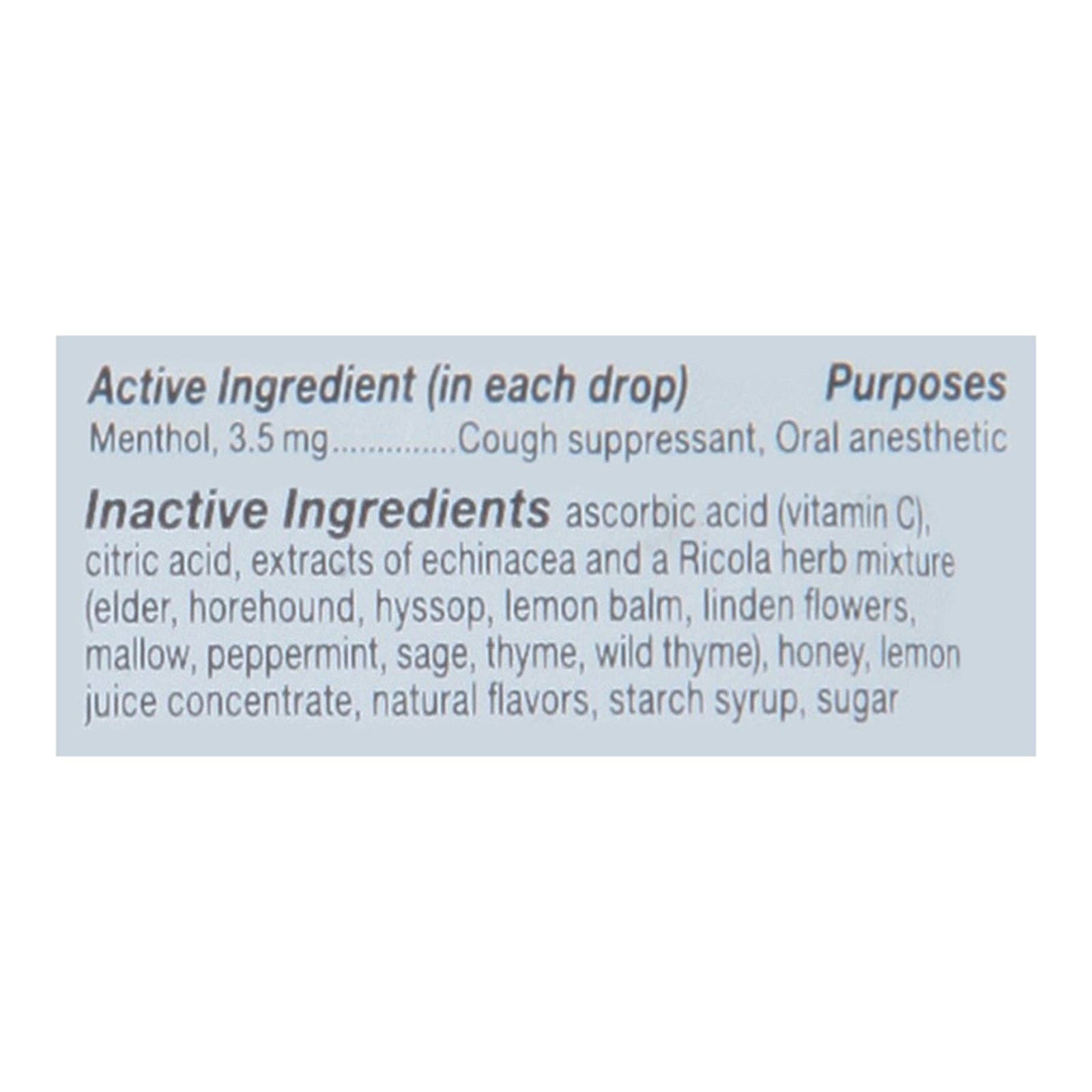 Ware Spark - Wholesale Lozenges/Cough Drops - Ricola - Cough Drop Ech Honey Lemon - Case Of 8-19 Ct1