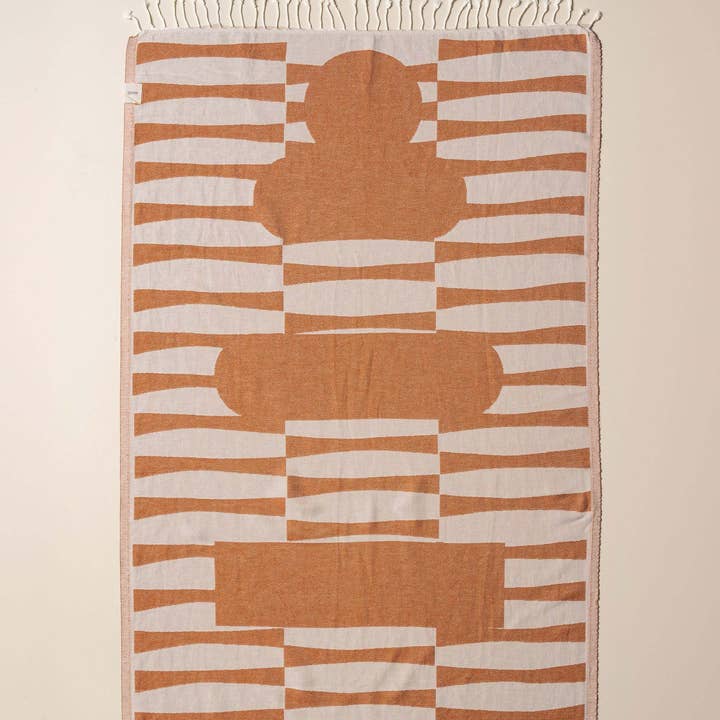 Saardé - Wholesale Beach Towel - Totem Turkish Beach Towel | Terracotta