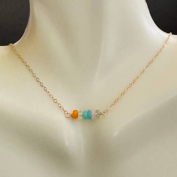 Judy Brandon Jewelry - Vendita all'ingrosso Collana con ciondolo/pendaglio - Opali su collana d'oro2