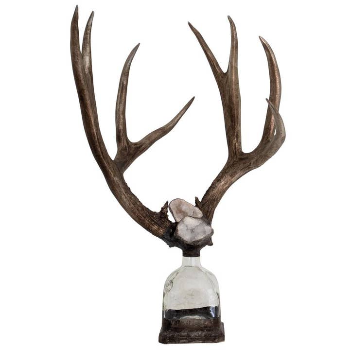 Dubbele grote fles met Geode Antler voor wholesale door Jamie Dietrich Designs