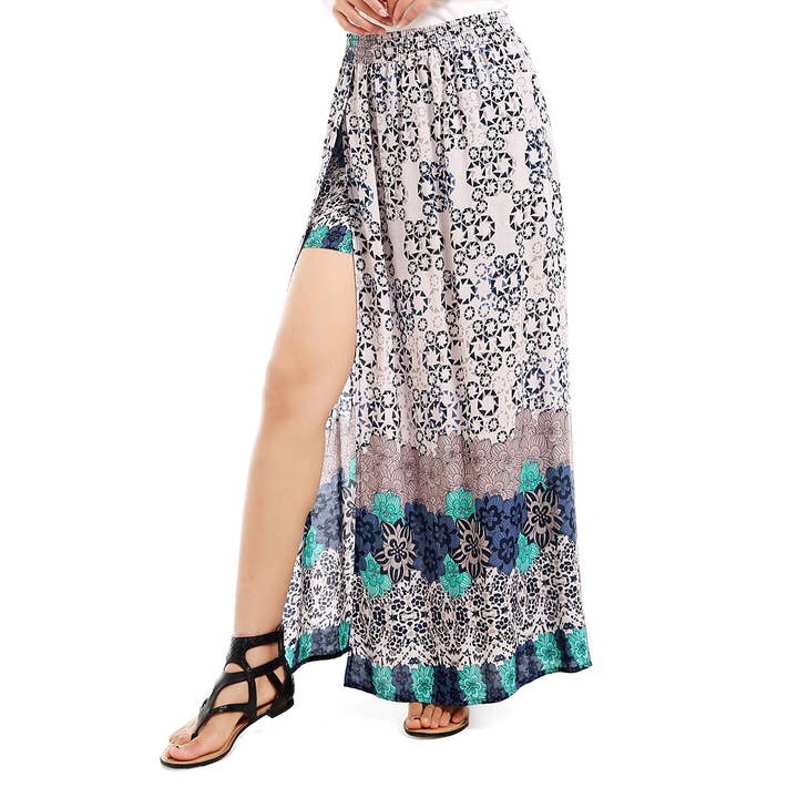 Mad Style - Wholesale Skirt - Women's - White Peek-a-Boo Skirt and Short Set