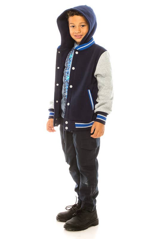 Unik - Wholesale Varsity/Baseball Jacket - Women's - Plain Varsity Fleece Hoodies 2-4 13