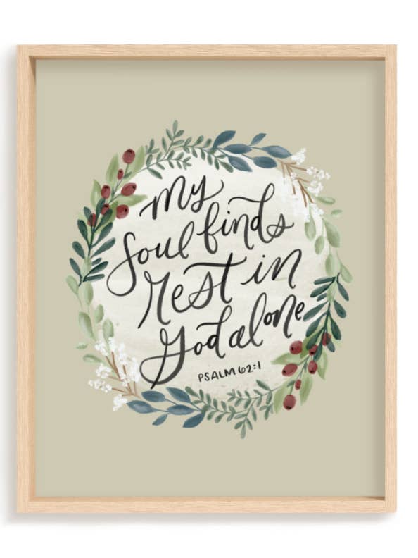 La mia anima trova riposo in Dio solo stampa per la vendita all'ingrosso da parte di Loveall Design Co.