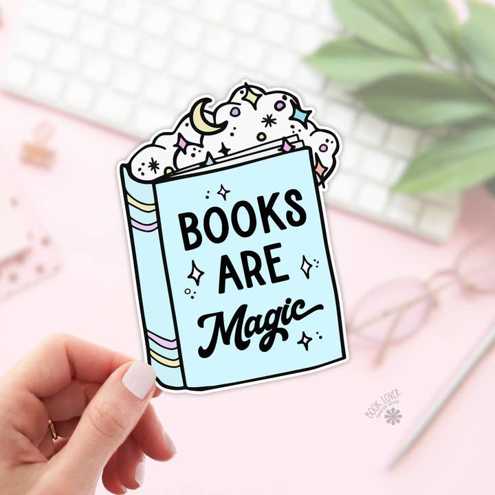 Book Lover Merch Shop - Wholesale Sticker - Books Are Magic Stickers / Bookish Merch for Book Lover