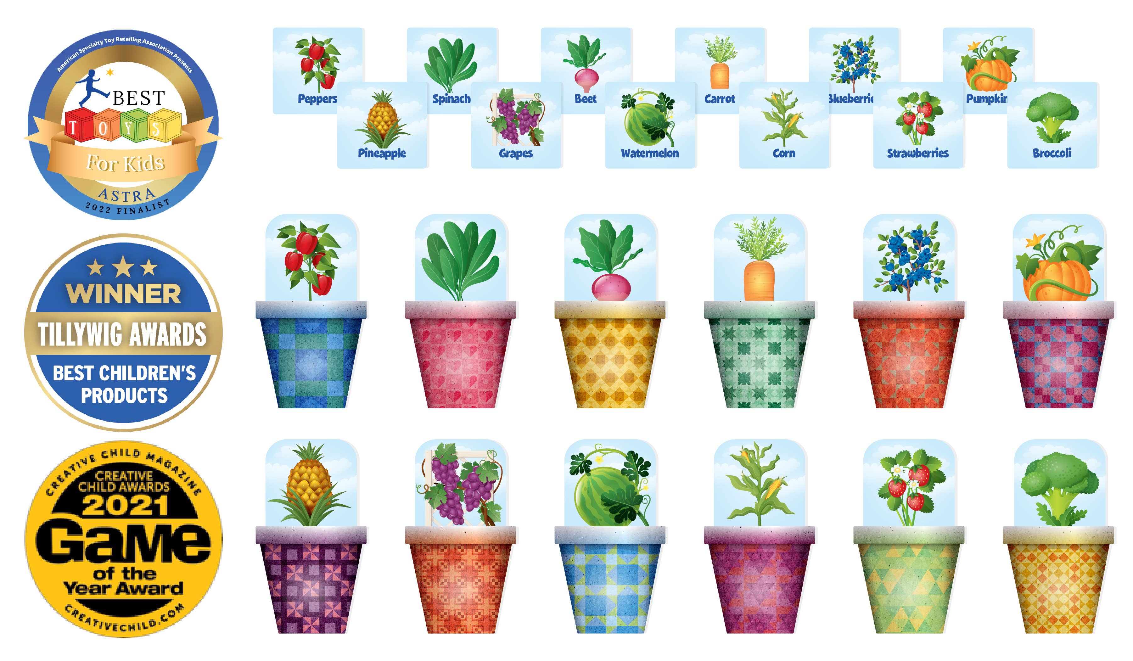 Blue Ninja Studios - Wholesale Brain Game - Kids - Patchwork Garden Preschool Memory Matching Game2