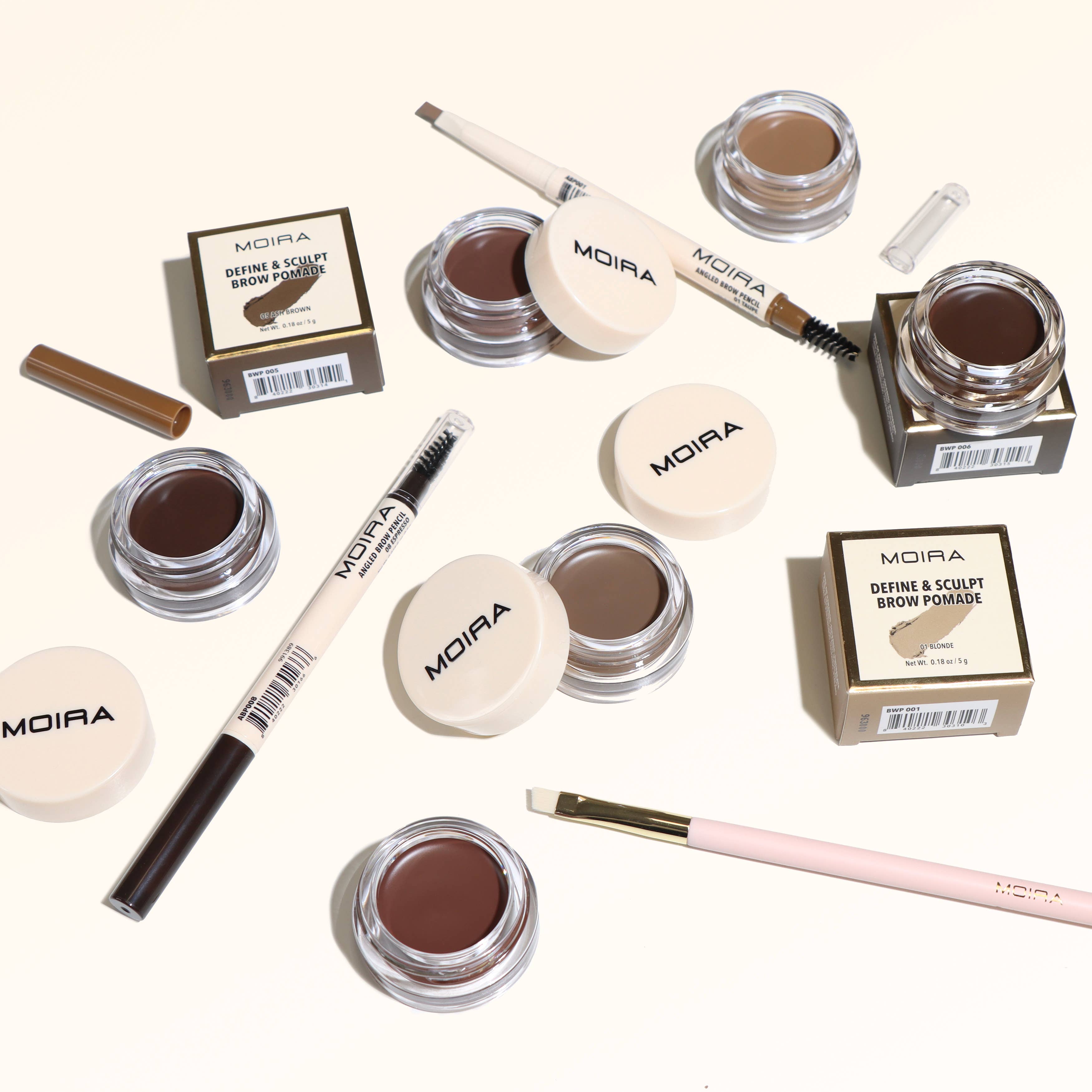 Moira Cosmetics - Wholesale Eyebrow Pencil/Filler - Define & Sculpt Brow Pomade (005, Ash Brown)2