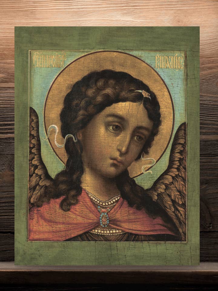 Orthodoxe Ikone des Erzengels Michael auf Holz Spiritueller Schutz Christliche Wandkunst für den Großhandel von Iconsofsaints