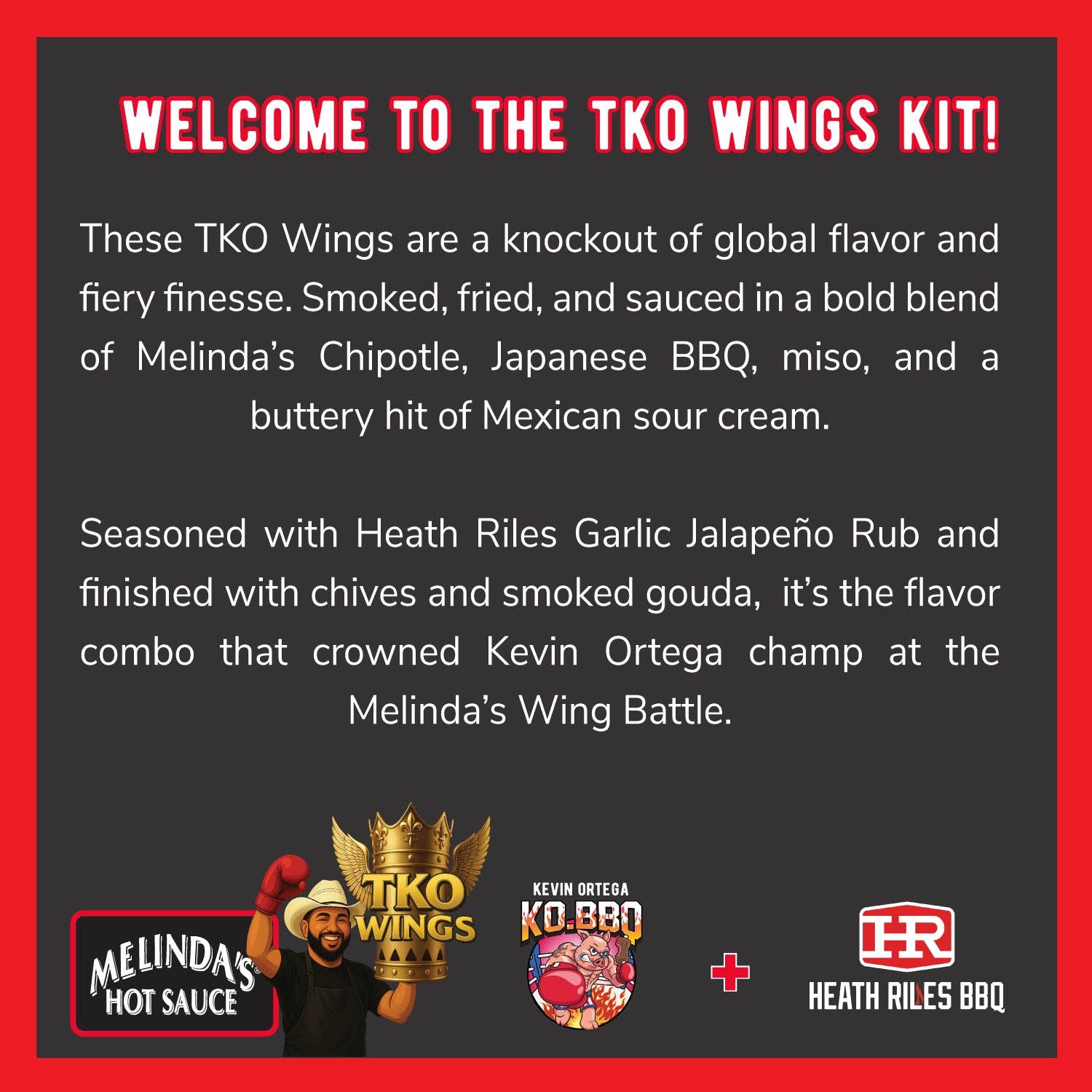 Melinda’s Foods, LLC - Wholesale Rub - Melinda's TKO Wings Recipe Kit2