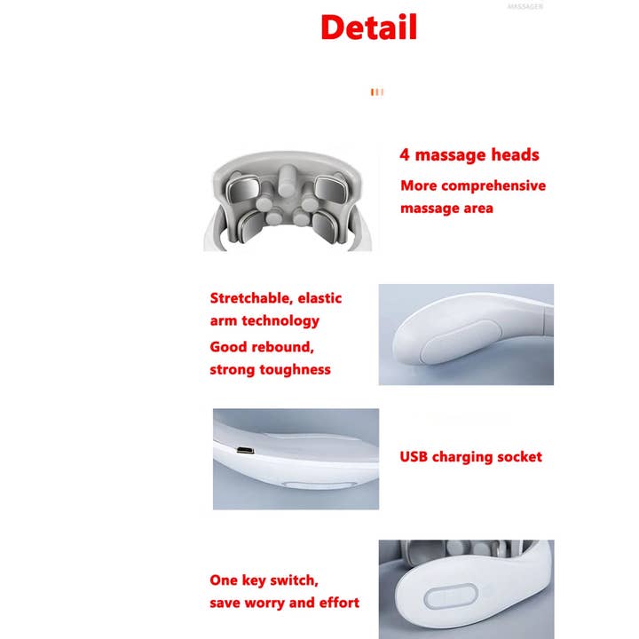 GulleeGadgets - Wholesale Body Massager - Rechargeable Neck Massager In Bulk5