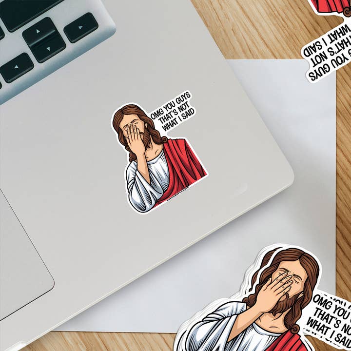 Ozark Sticker Company - Wholesale Sticker - Facepalm Jesus Sticker – Hilariously Holy Meme Decal