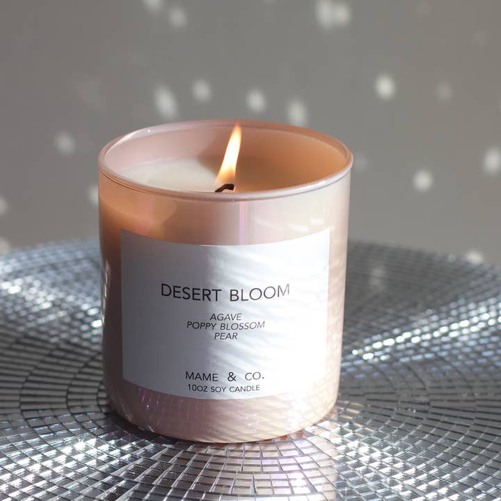 MAME Soy Candles - Wholesale Jar/Filled Candle - Desert Bloom 10oz soy wax candle