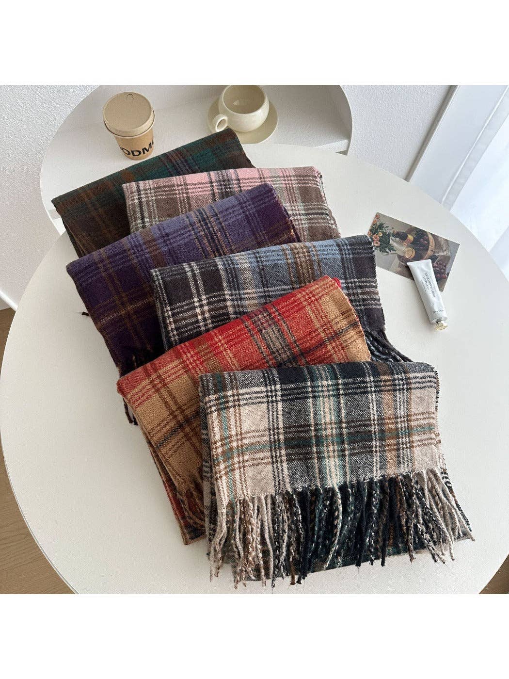 Funkyrel® Atzbranding Limited - Wholesale Sjaal - Dames - Scarvii - Geruite Wintersjaal Sjaal voor Vrouwen8