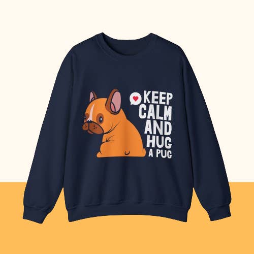 Crewneck Sweatshirt "Keep calm" für den Großhandel von Pawzlove
