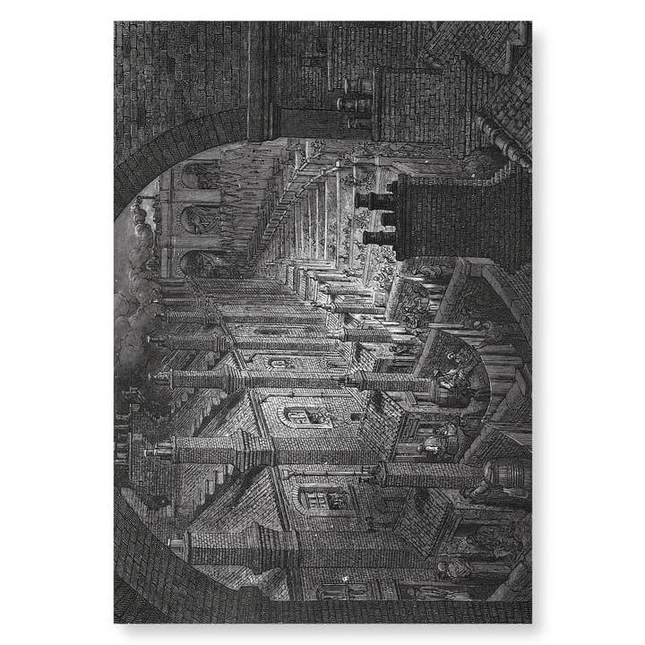 OVER LONDON - BY RAIL (1873): Gemälde, Kunstdruck für den Großhandel von Ezen Trade