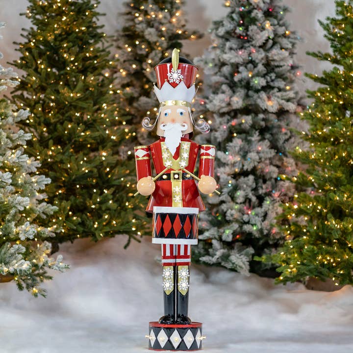 Zaer Ltd. International - Wholesale Holiday Nutcracker - 61" Tall Iron Nutcracker with LED Lights- 3 Options