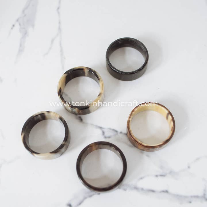 Tonkin Handicraft - Wholesale Napkin Ring - Buffalo Horn Short Napkin Ring13