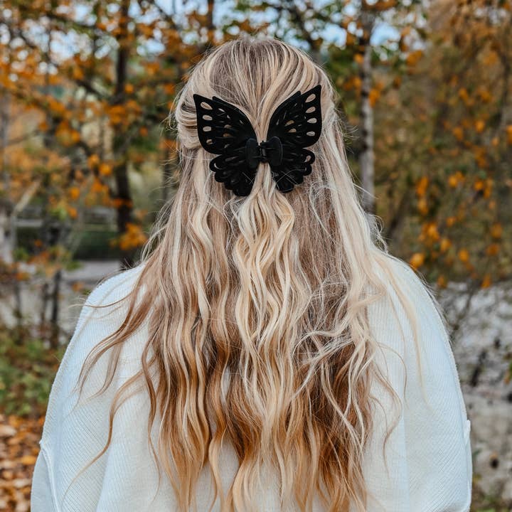 Share Studio - Vente Pince à cheveux – femme - Pince à cheveux en velours Jumbo Butterfly10