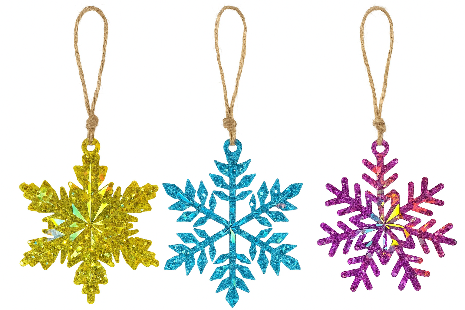 JEMS of the Sea - Vente Objets de décoration - Ornement Flocon de Neige - Résine Holographique - Noël3