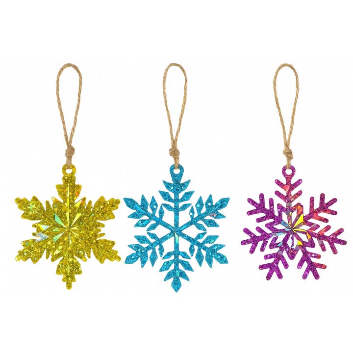 JEMS of the Sea - Wholesale Ornament - Holographic Resin Snowflake Ornament1