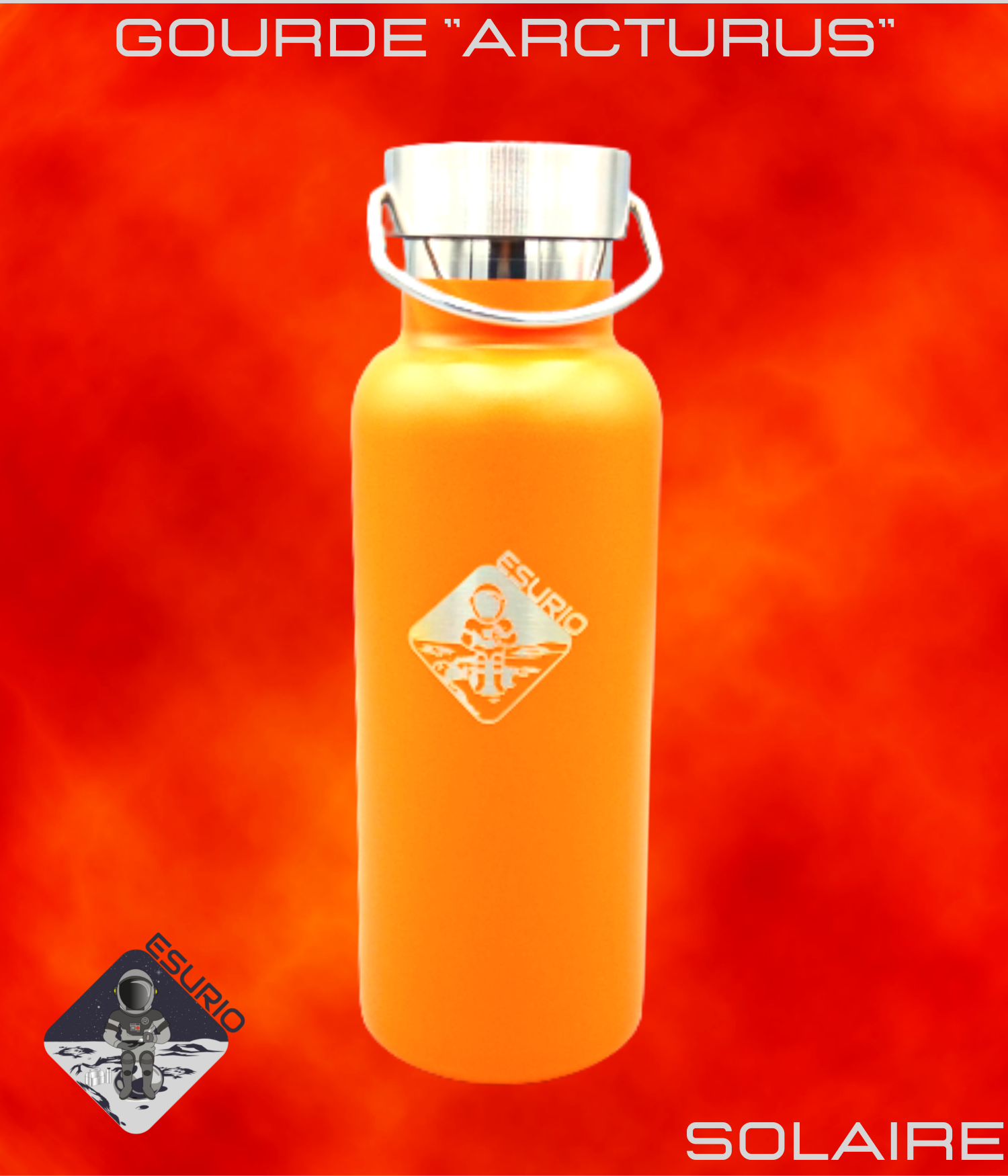 ESURIO - Wholesale Water Bottle - “Arcturus” isothermal bottle 500 ml Orange Solaire7