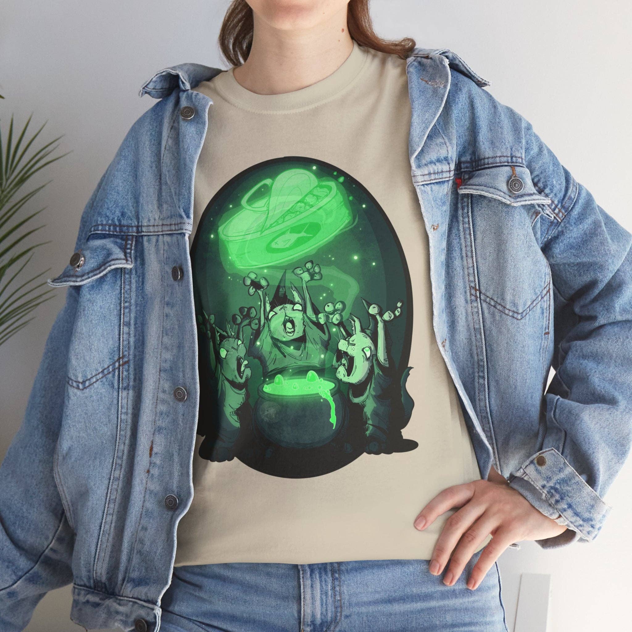 LVB Art - Vente T-shirt à imprimés – unisexe - T-shirt en coton épais unisexe Cat Coven59