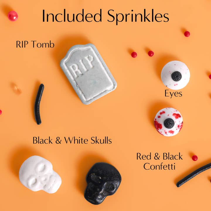 Sprinklemania - Wholesale Sprinkles - Sprinklemania Sprinkles : GREY Halloween, 3.5oz Cube
