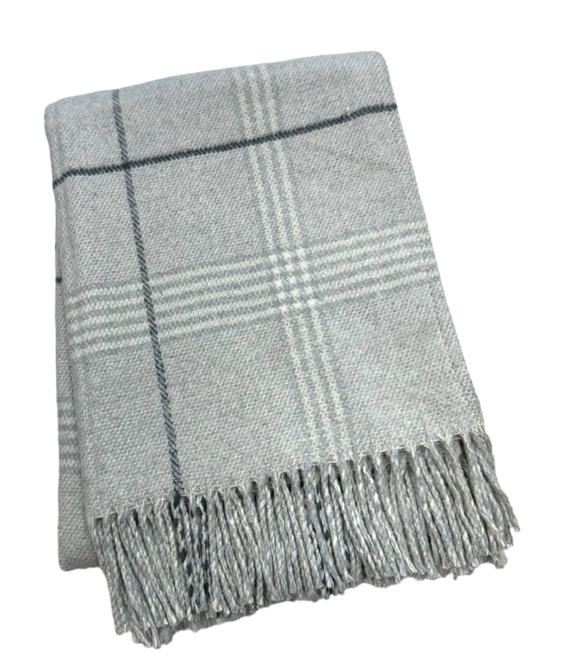 A Soft Idea - Wholesale Throw Blanket - 408 - Windowpane Plaid Throw1