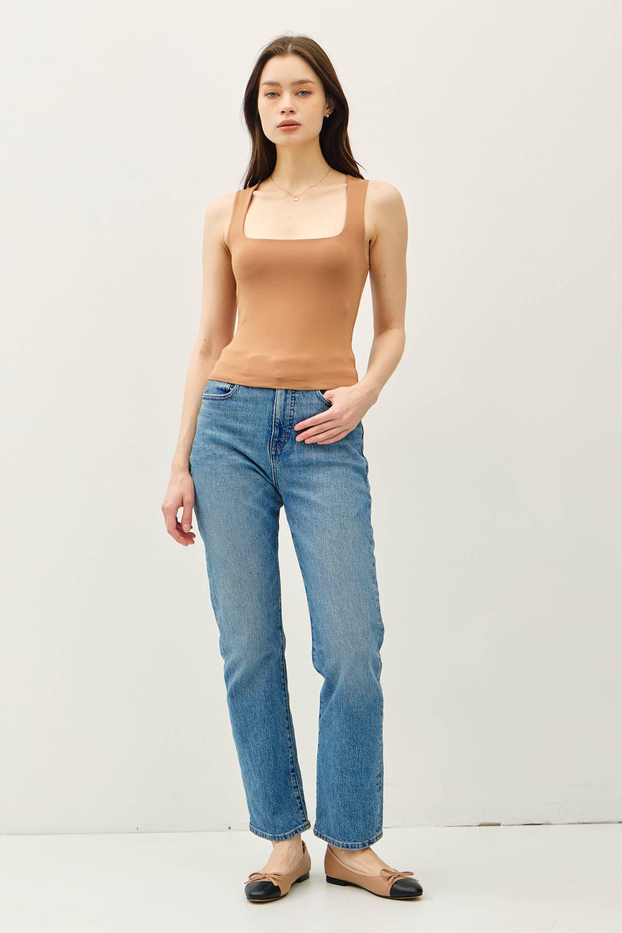 Be Cool - Wholesale Tank Top - Women's - [SOFT CORE] DOUBLE LINED SQUARE NECK TANK 13