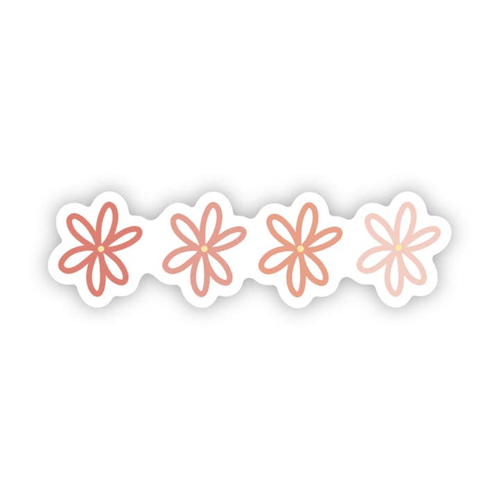 Flower Power Vinyl Sticker | Flower stickers for wholesale by jsmith design co.